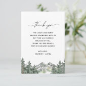 Mountain Forest Baby shower Merci Cartes (Debout devant)