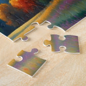 Mountain Forest Cabin Art Legpuzzel (Zijkant)