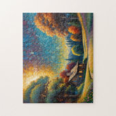 Mountain Forest Cabin Art Legpuzzel (Verticaal)