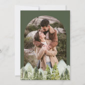 Mountain Forest Deer Fotobruiloft Save The Date (Achterkant)