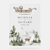 Mountain Forest Deer Wedding Welcome (Recto)