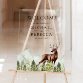 Mountain Forest Deer Wedding Welcome