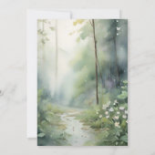 Mountain Forest Elegante Rustieke Bruiloft Save The Date (Achterkant)