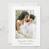 Mountain Forest Evergreen Tree Trouwfoto Kaart (Achterkant)