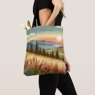 Mountain Forest Hills Country Natuur iPhone Case Draagtas