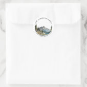 Mountain forest lakside retour adres label (Tas)