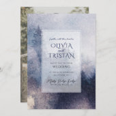 Mountain Forest Mist betoverde bruiloft Kaart (Voorkant / Achterkant)