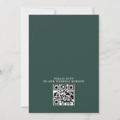 Mountain Forest Rustic Budget QR Code Wedding Kaart (Achterkant)