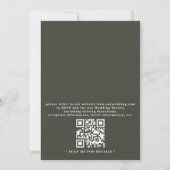 Mountain Forest Rustic Elegant QR Code Wedding Kaart (Achterkant)