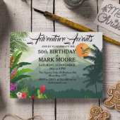 Mountain & Forest Sunset Uitnodiging voor verjaard