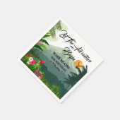 Mountain & Forest Sunset Uitnodiging voor verjaard Servet (Hoek)