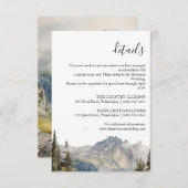 Mountain forest Wedding Details kaart (Voorkant / Achterkant)