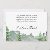 Mountain Forest Wedding Hartelijk dank Bedankkaart (Achterkant)
