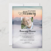 Mountain Funeral ordre de service Invitation (Devant)