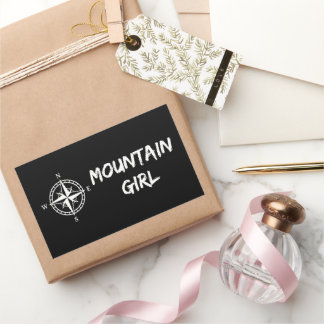 Mountain girl rechthoekige sticker