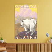 Mountain Goat - Anchorage, Alaska Canvas Afdruk (Insitu (Woonkamer))
