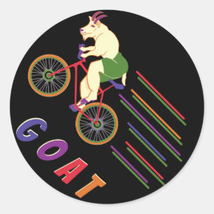 Mountain GOAT Biking Ronde Sticker