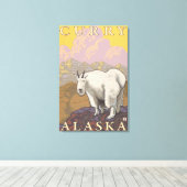 Mountain Goat - Curry, Alaska Canvas Afdruk (Insitu (Houten vloer))