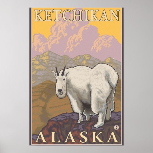 Mountain Goat - Ketchikan, Alaska Poster (Voorkant)