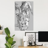 Mountain Goat Poster (Thuiskantoor)