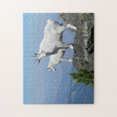 Mountain Goats Photo Template Custom Name Legpuzzel (Verticaal)