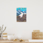 Mountain Goats Scene - Glacier National Park Poster (Keuken)