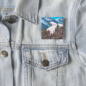 Mountain Goats Scene - Montana Vierkante Button 5,1 Cm (In situ)