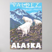 Mountain Goats Scene - Valdez, Alaska Poster (Voorkant)