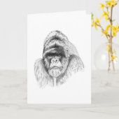 Mountain Gorilla étude Carte d'anniversaire (Fleur jaune)