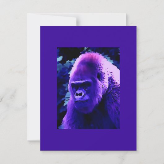 Mountain Gorilla Invitation - Pop Art Invitations Kaart (Voorkant)