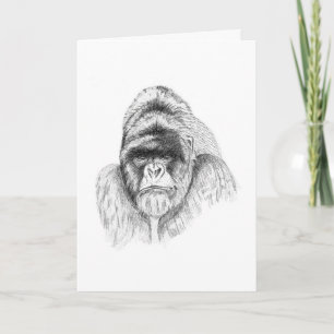Mountain Gorilla studie Verjaardag Kaart