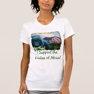 Mountain Gorilla & Volcano Ape Supporter T-shirt