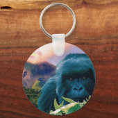 Mountain Gorilla & Volcano Wildlife Sleutelhanger (Voorkant)