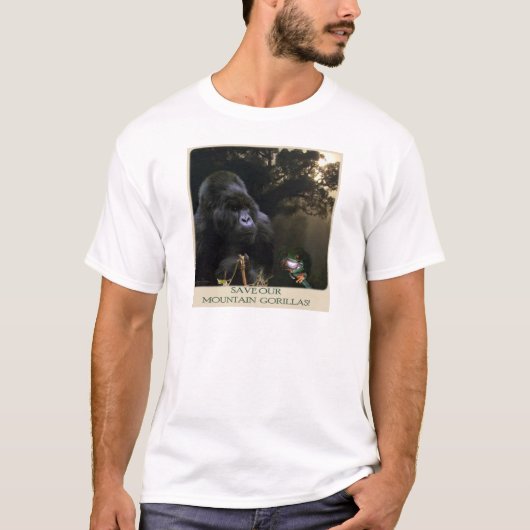 Mountain Gorilla Wildlife Endangered Species Shirt (Voorkant)