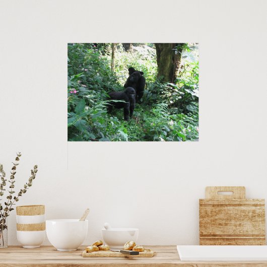 Mountain Gorillas Poster (Keuken)
