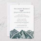 Mountain Graphic bruiloft uitnodiging illustratie (Voorkant)