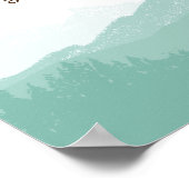 Mountain Green | Poster personnalisé de naissance  (Coin)