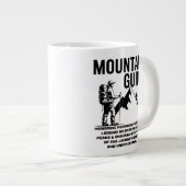 Mountain Guide Hiking Adventure Graphic Design Extra Grote Beker (Voorkant rechts)