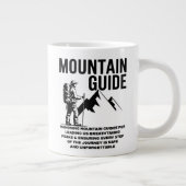 Mountain Guide Hiking Adventure Graphic Design Extra Grote Beker (Rechts)