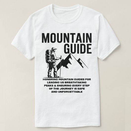 Mountain Guide Hiking Adventure Graphic Design T-shirt (Design voorkant)