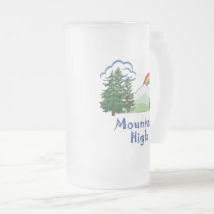 Mountain High Camp Logo Frosted Mok Stein