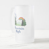 Mountain High Camp Logo Frosted Mok Stein (Voorkant links)