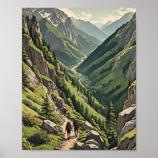 Mountain Hike Poster (Voorkant)
