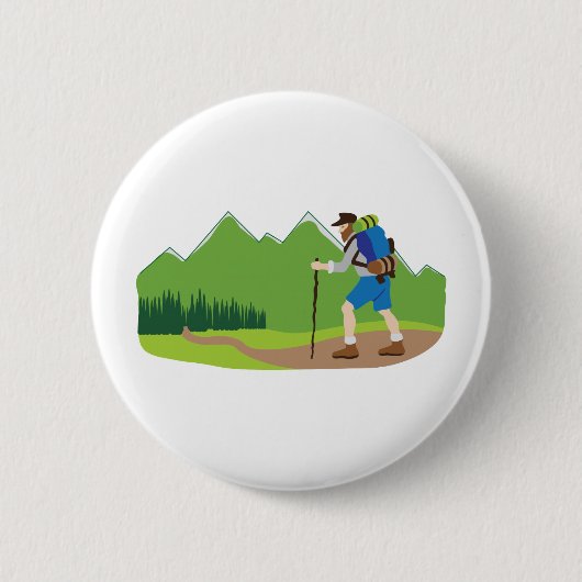 Mountain Hiker Ronde Button 5,7 Cm (Voorkant)