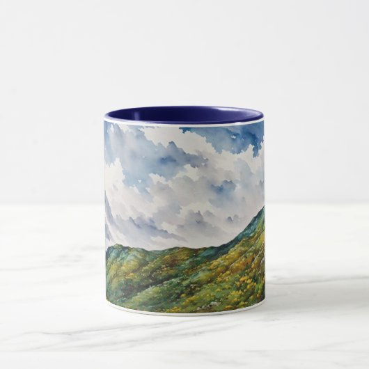 Mountain Hills Landscape Art Mok Cup (Midden)