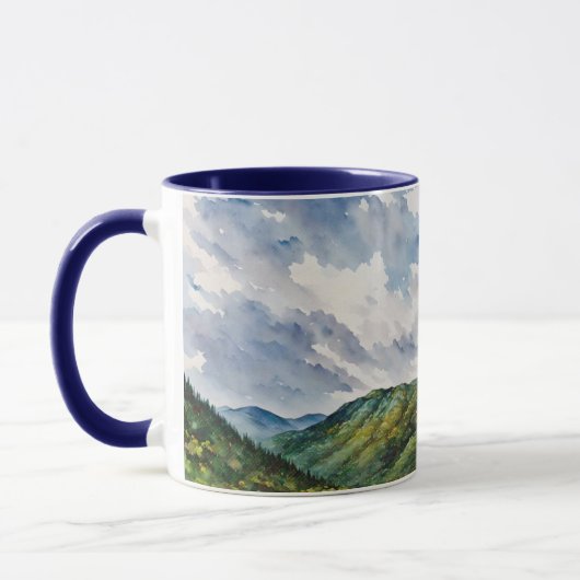 Mountain Hills Paysage Art Mug Cup (Gauche)