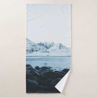 MOUNTAIN HOESJE MET SNEEUWFOTOGRAFIE BADHANDDOEK