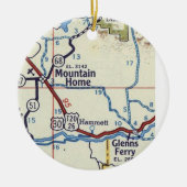 Mountain Home Idaho  Map Keramisch Ornament (Voorkant)