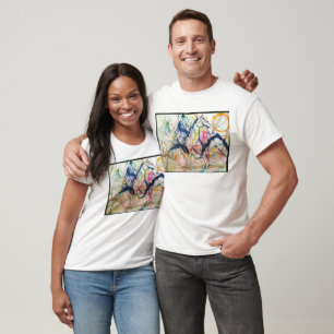 Mountain Horse Abstract Jeff Hankamer Artjunkhaus T-shirt