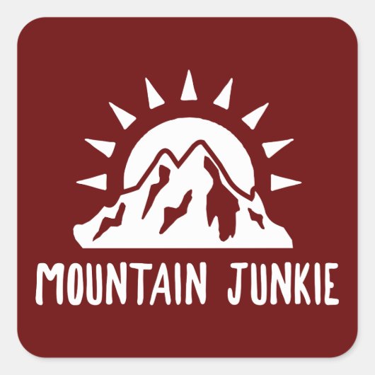 Mountain Junkie Vierkante Sticker (Voorkant)